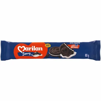 Biscoito Marilan Recheado Bauny 80gr